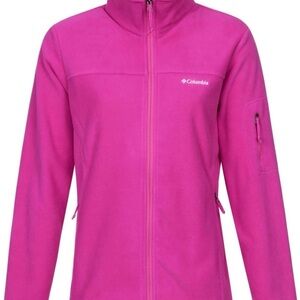 Used Columbia Women's Fuchsia Full-Zip Fleece Jacket - Size M